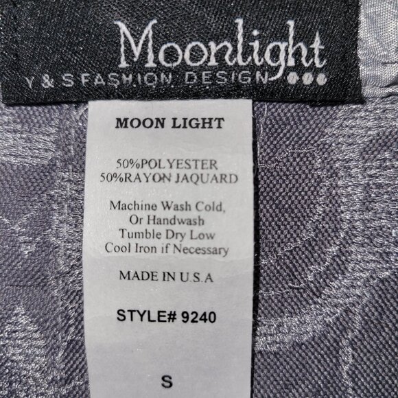 Moonlight Y&S Textured Silver Gray Oversized 3/4 Sleeve Jacket Women's Size S - Picture 12 of 13